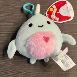 Squishmallows Niema Narwhal Clip-On NWT